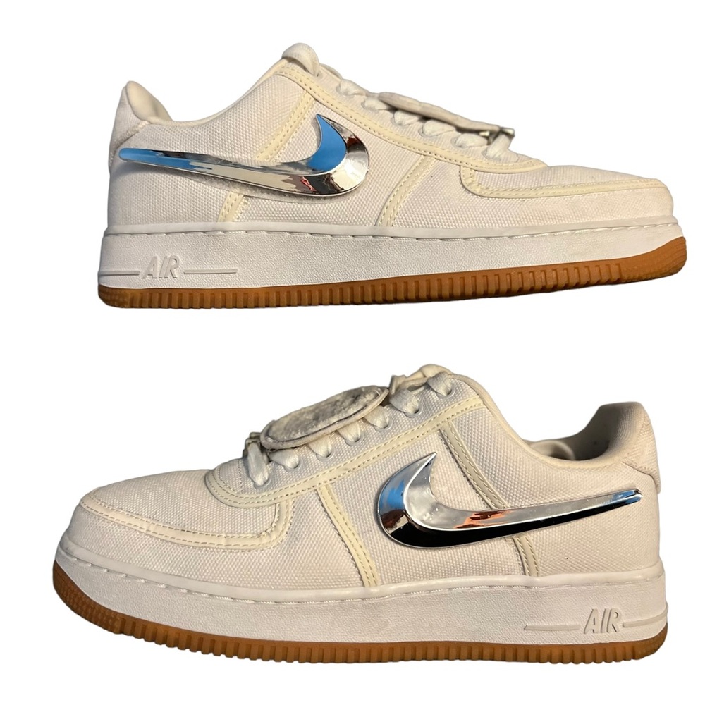 Travis Scott x Nike Air Force 1 Low AF1 White AF-100 Size 9.5 Cactus Jack shoes